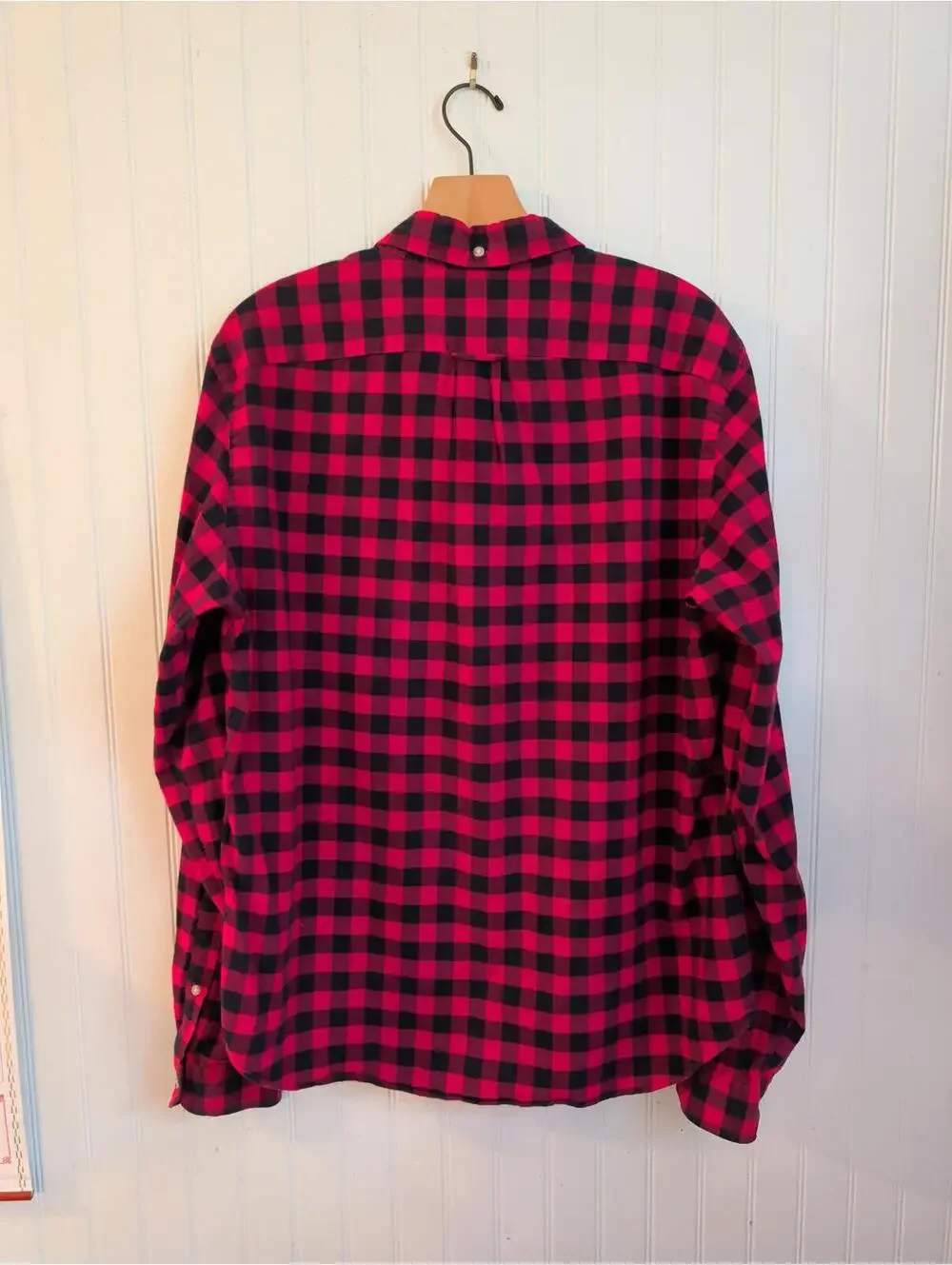 J.Crew 100% Cotton Mens Oxford Button-Down Plaid Shirt Large